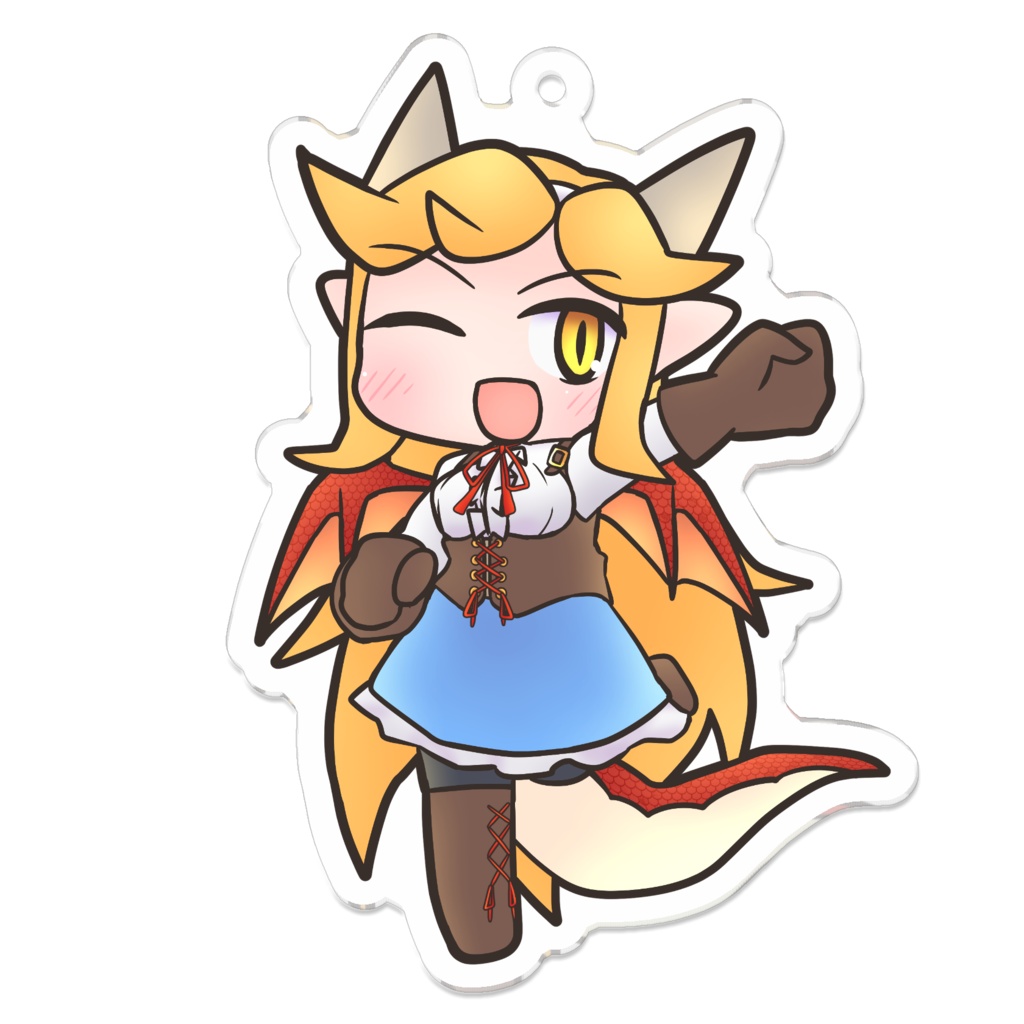 竜人の少女アリサ アクリルキーホルダー02