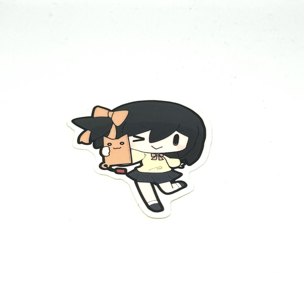 貧乏少女ちゃんちびキャラステッカー 70mm
