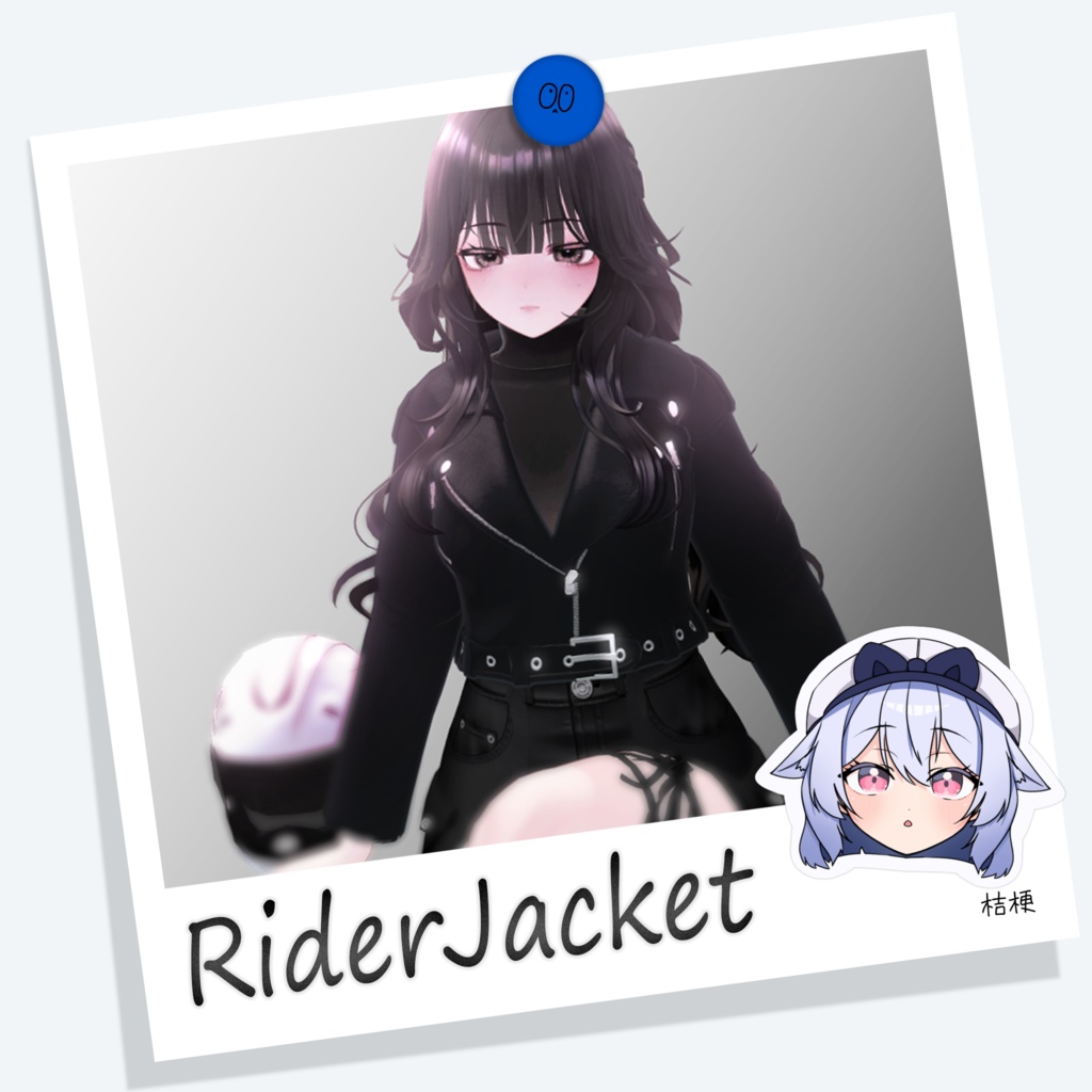 [桔梗] Short Rider Jacket