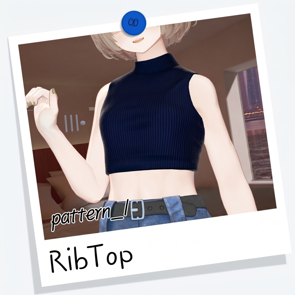 [4種対応] Rib Top