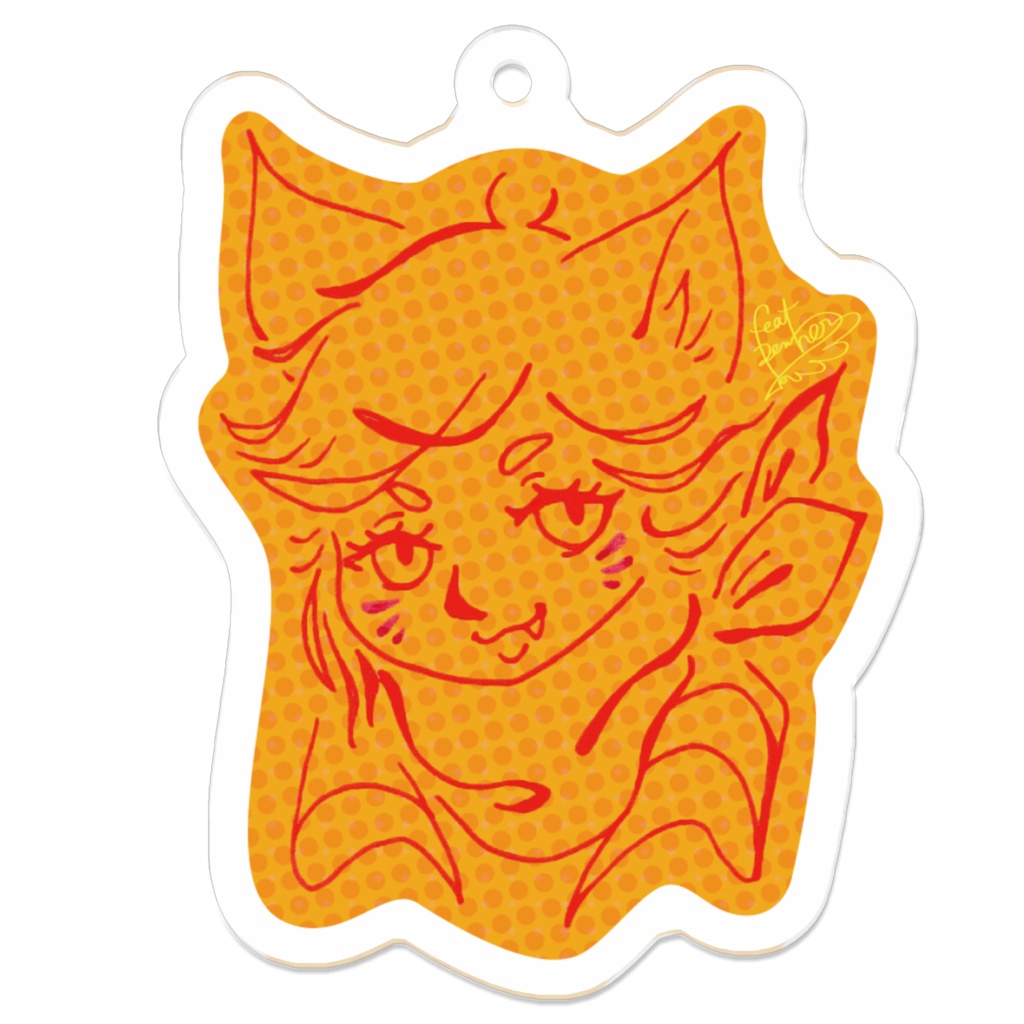 miniフェイス アクリルキーホルダー 50 x 50 (mm)