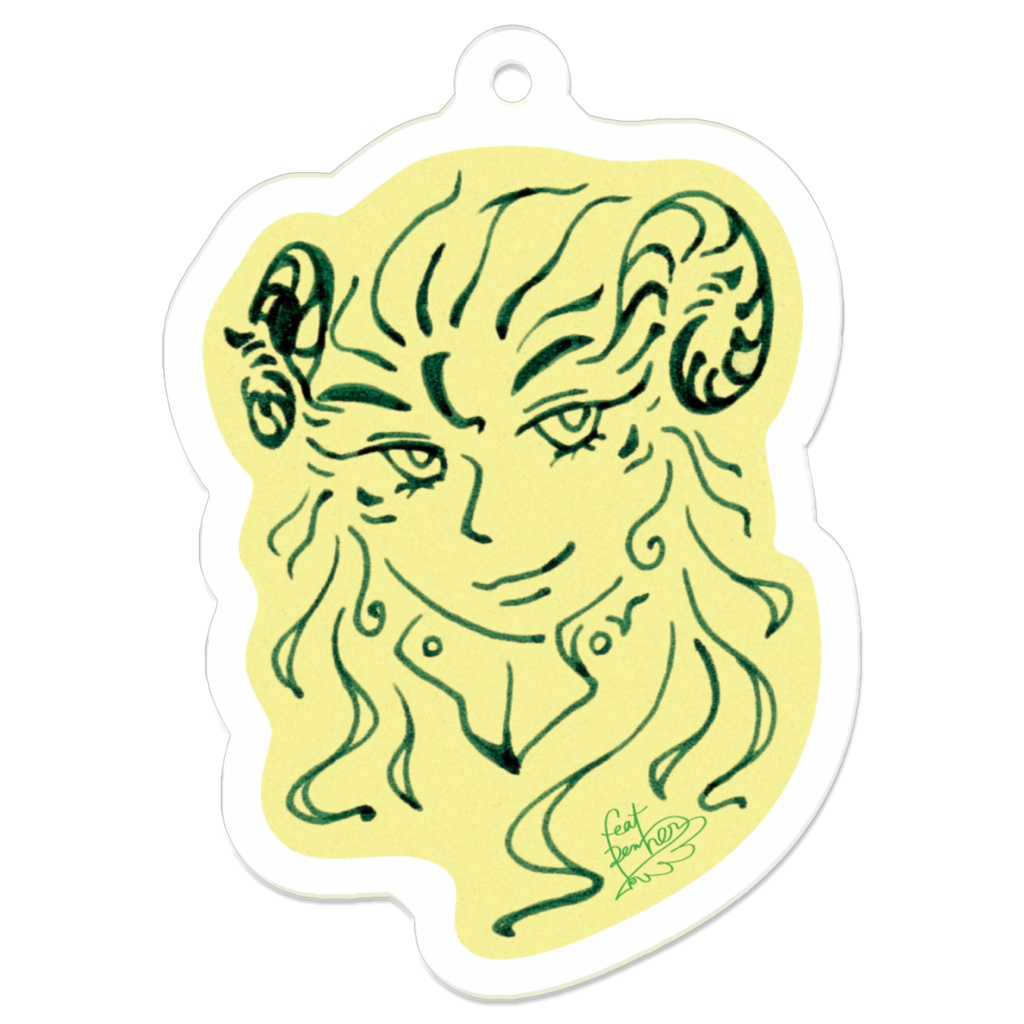 miniフェイス アクリルキーホルダー 50 x 50 (mm)