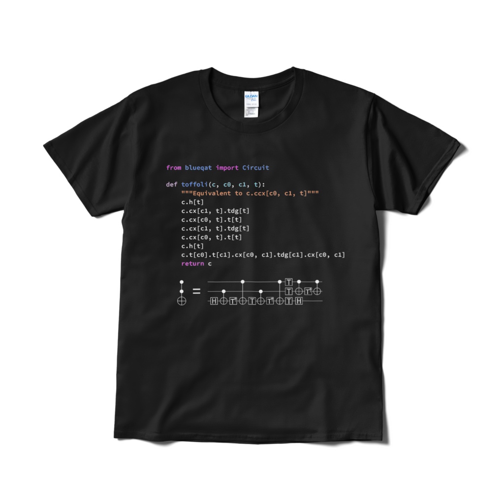 Toffoliゲート Tシャツ (白/黒)