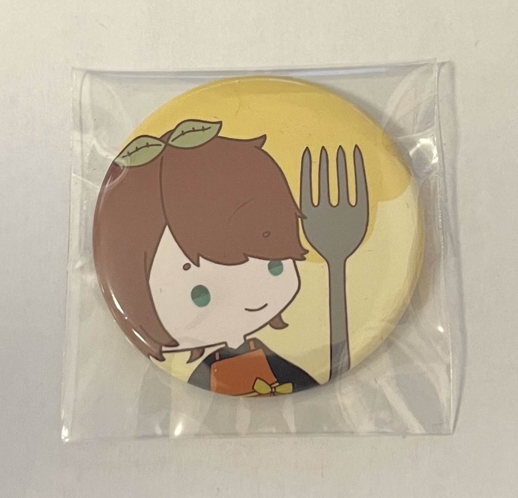 フォーク持ち缶バッジ