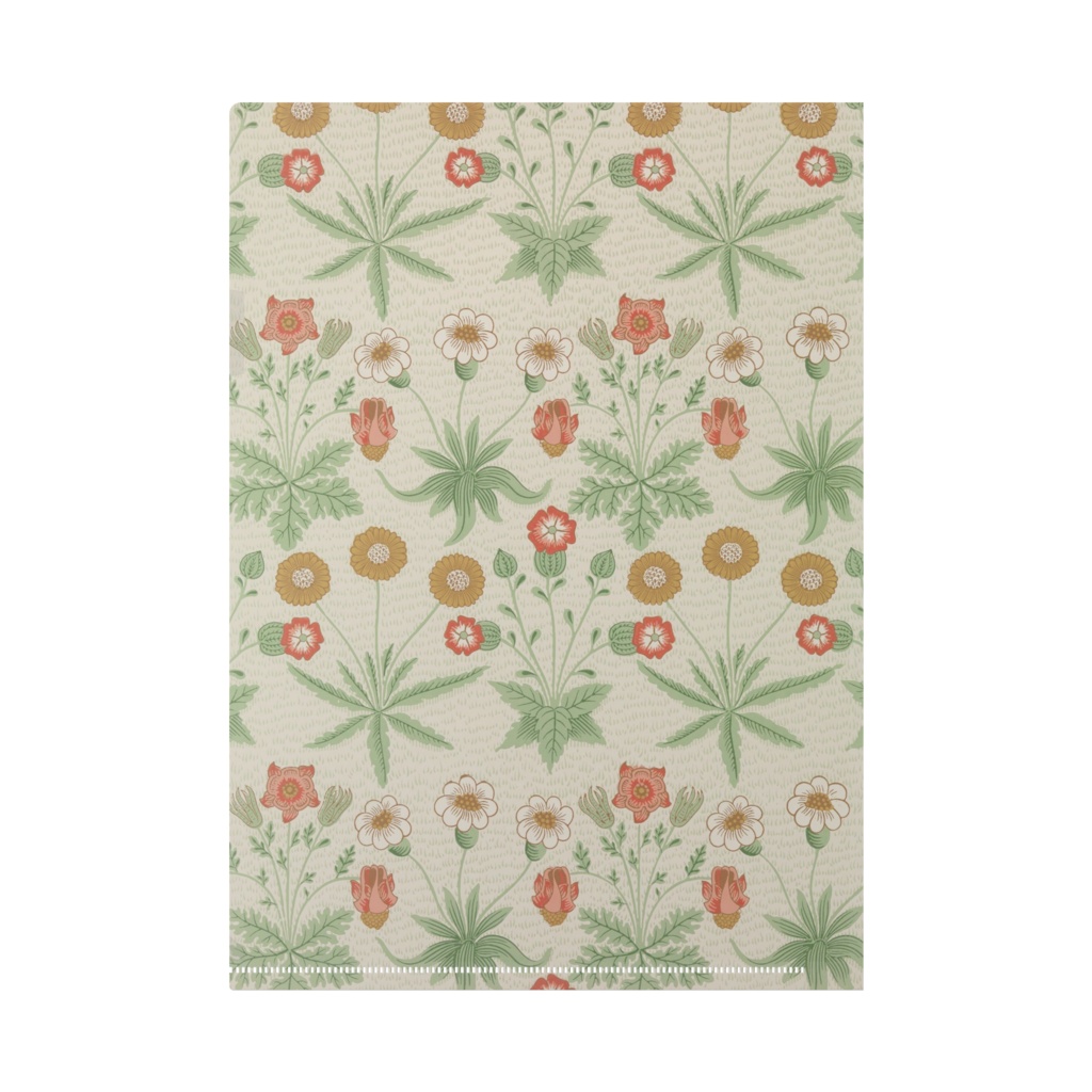 フラワー レトロ1800年代の花柄デザイン クリアファイル