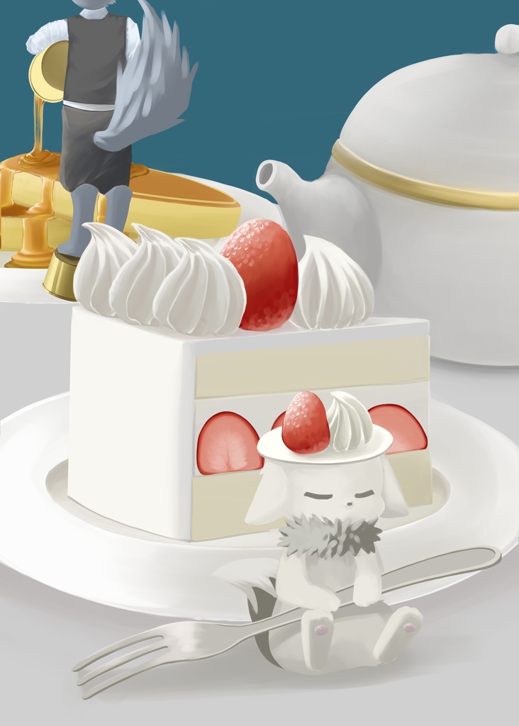 ショートケーキなポストカード