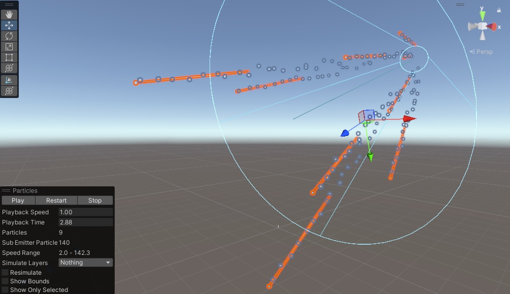 １０分で作った基礎的な流れ星