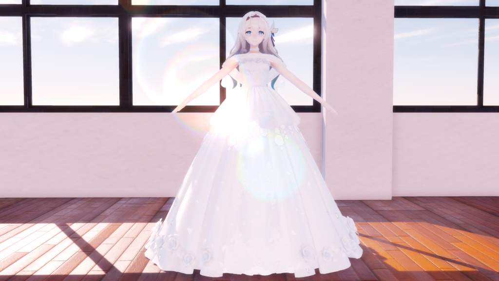流莹 wedding dress【MMD MODEL DL】