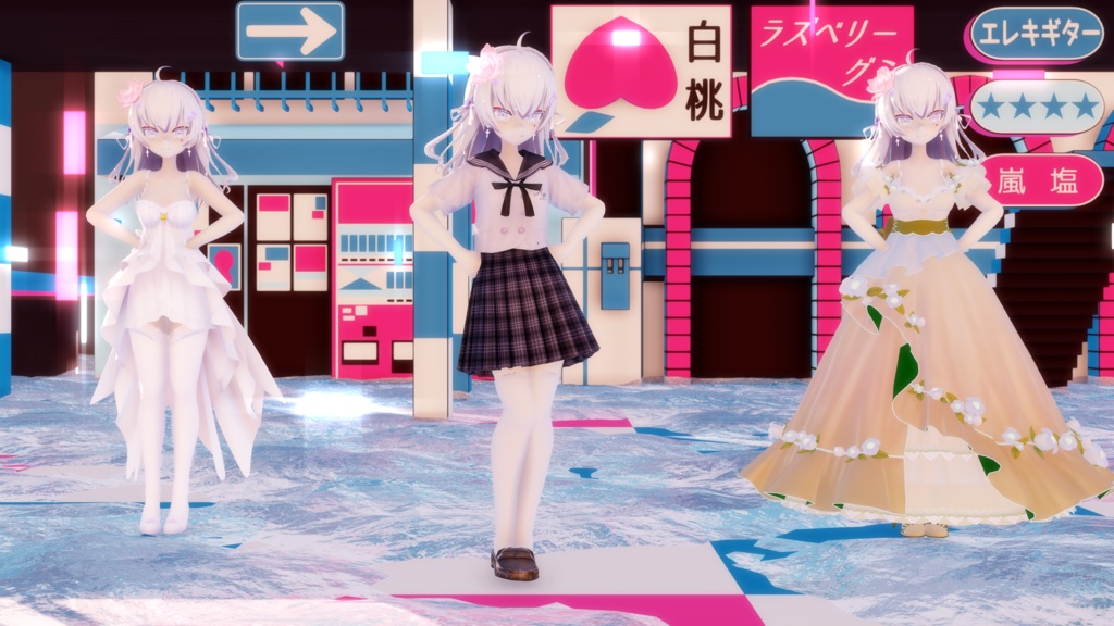 JK 花嫁 长裙 三合一東雪蓮 【MMD MODEL DL】