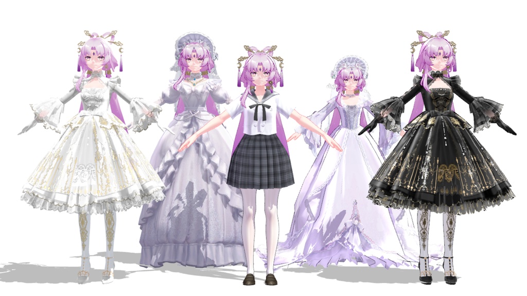 Honkai: Star Rail FuXuan符玄五合一大礼包【JK 婚纱 洛丽塔】