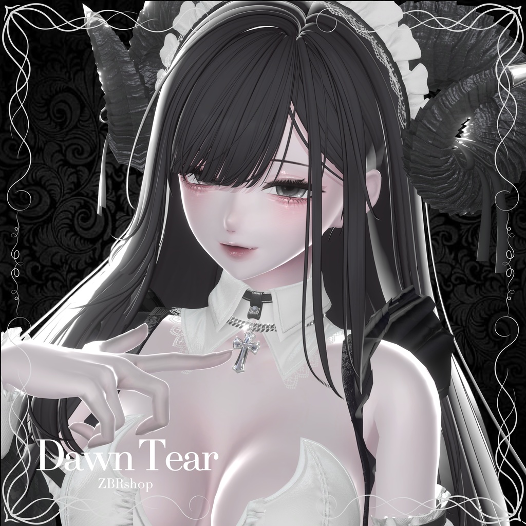【♰Dawn Tear Necklace♰】オリジナル3Dモデル
