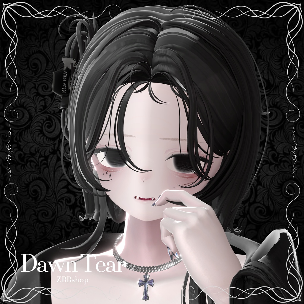 【♰Dawn Tear Necklace♰】オリジナル3Dモデル