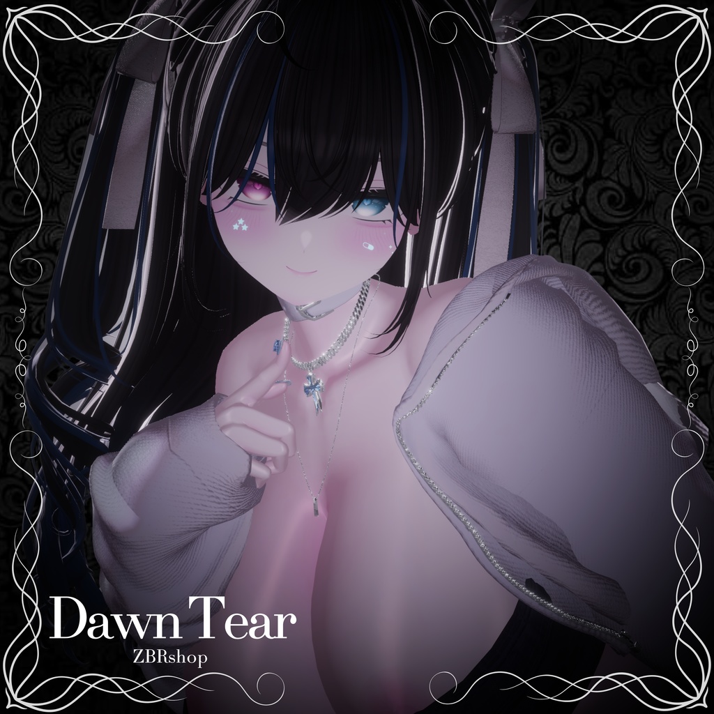 【♰Dawn Tear Necklace♰】オリジナル3Dモデル