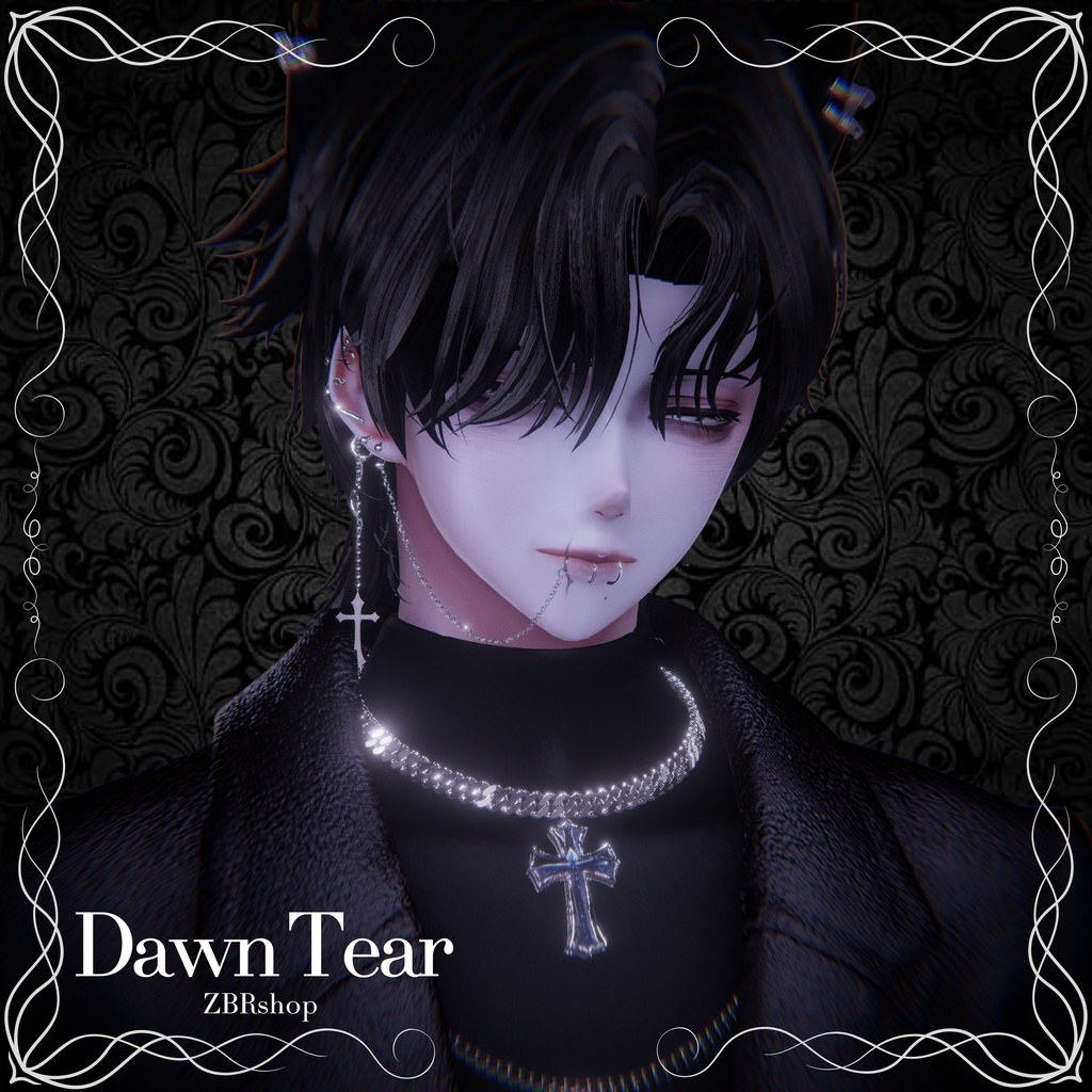 【♰Dawn Tear Necklace♰】オリジナル3Dモデル