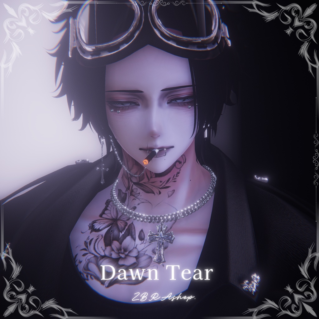 【♰Dawn Tear Necklace♰】オリジナル3Dモデル