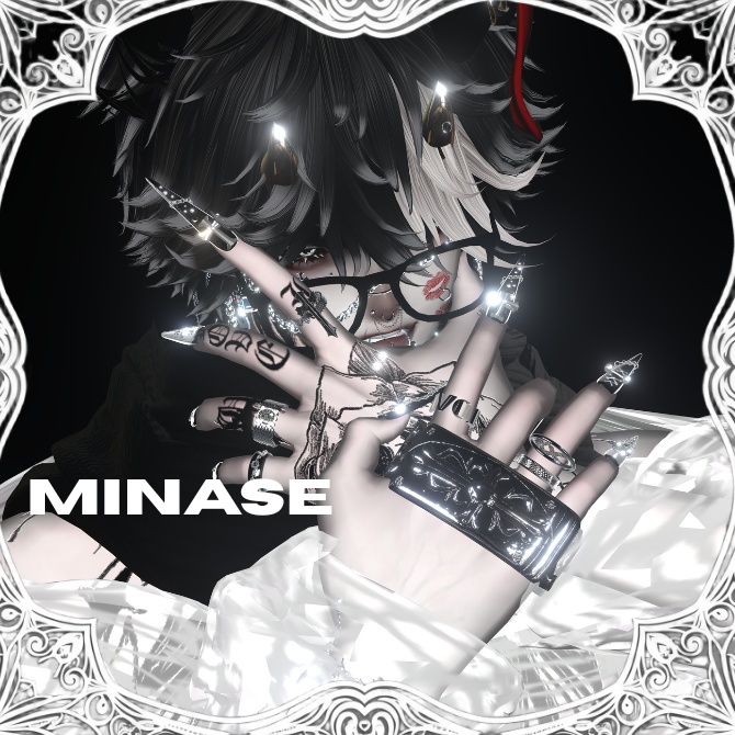 オリジナル3Dモデル【Onyx Bind Ring】