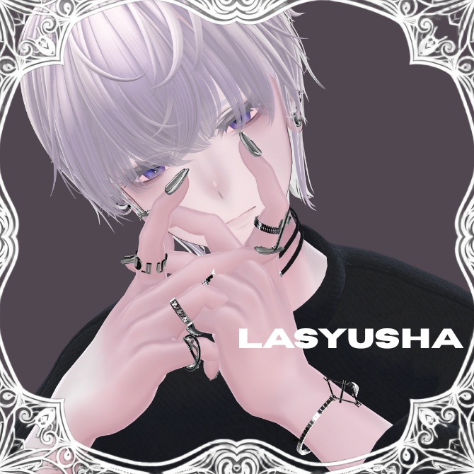 オリジナル3Dモデル【Onyx Bind Ring】