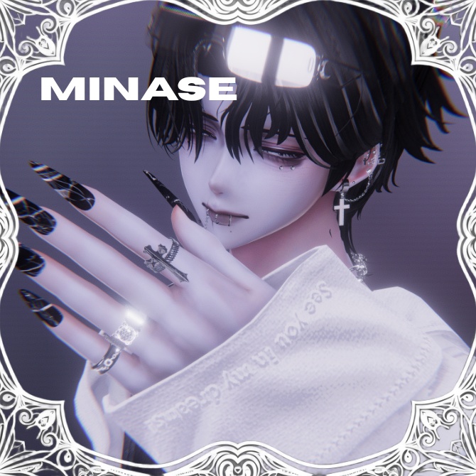 オリジナル3Dモデル【Onyx Bind Ring】