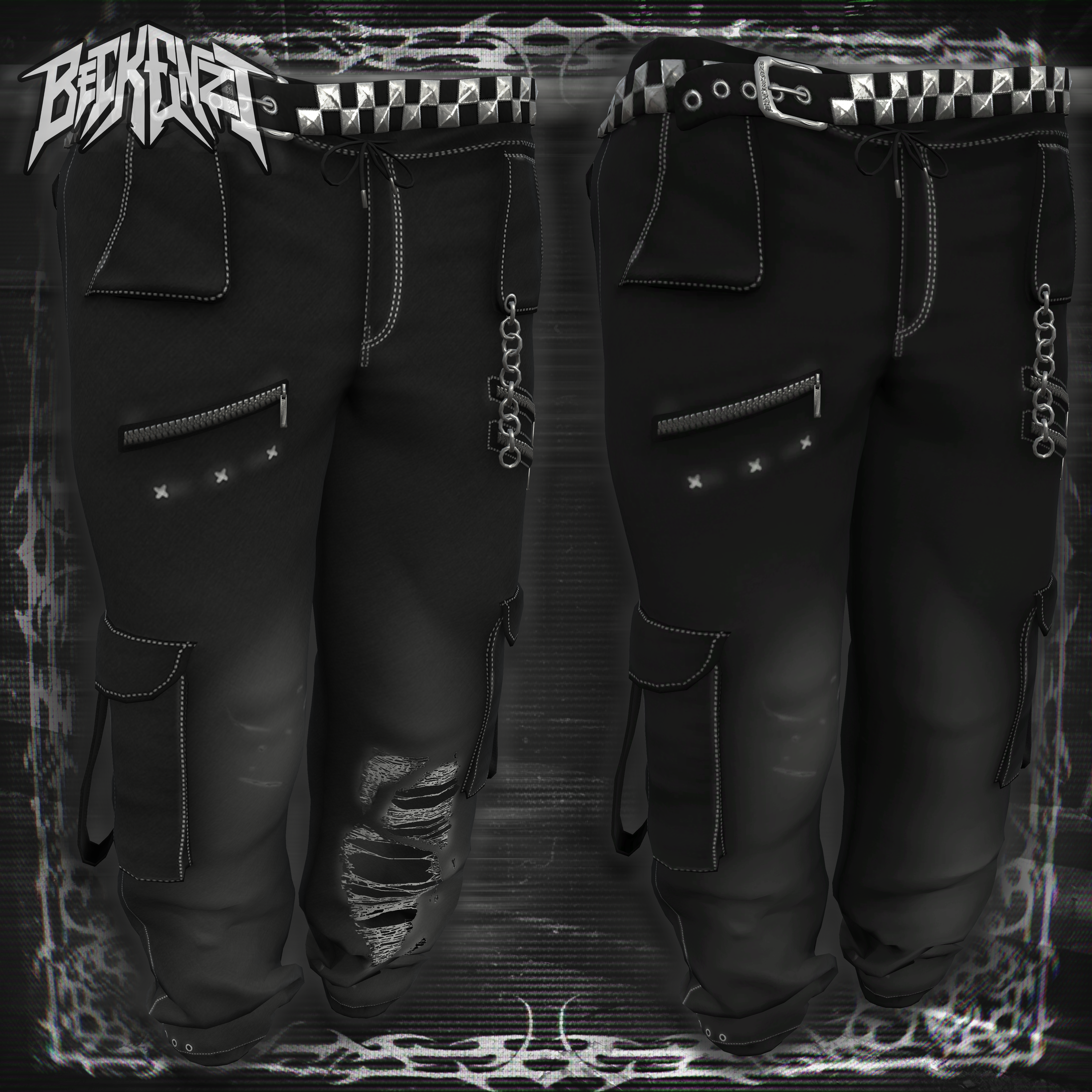 BECKENZI Goth Cargo Pants/ゴスカーゴパンツ