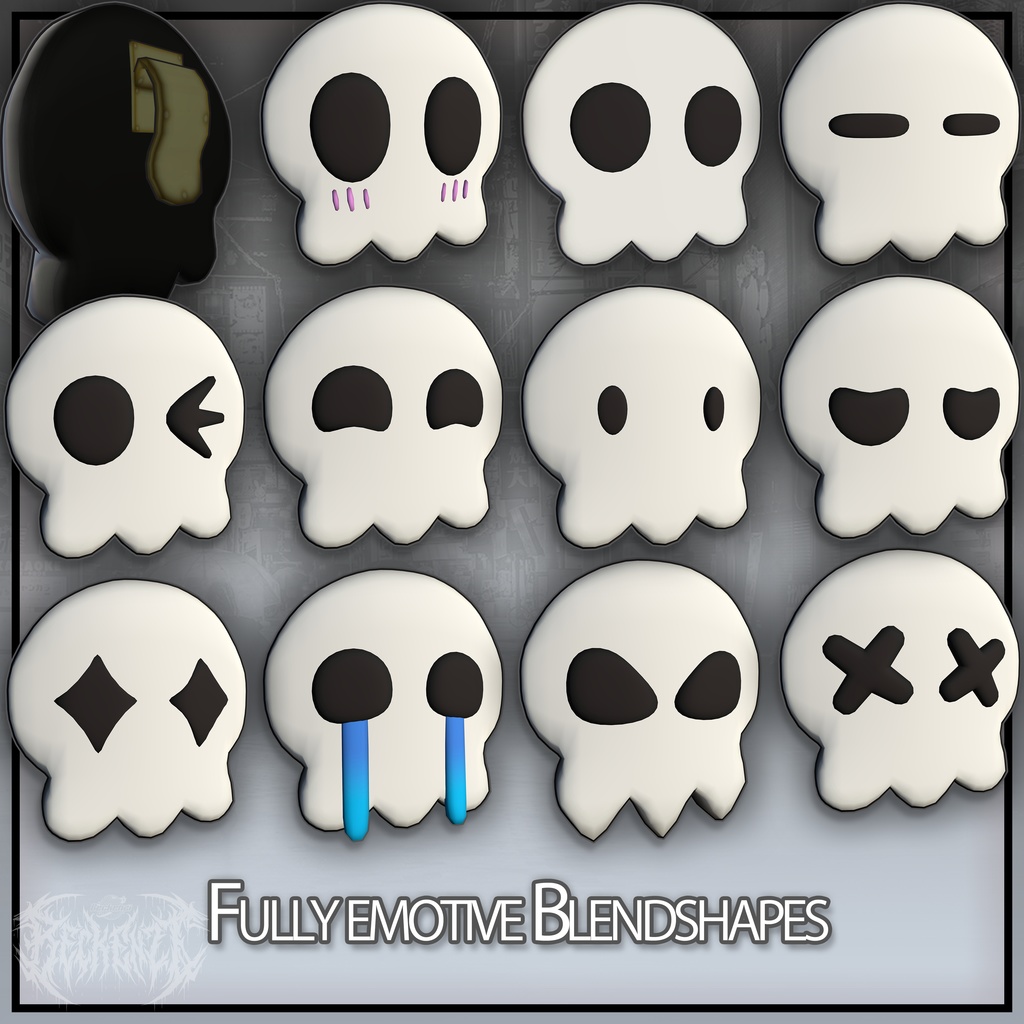 スカルクリップ / Chibi Skull Clip