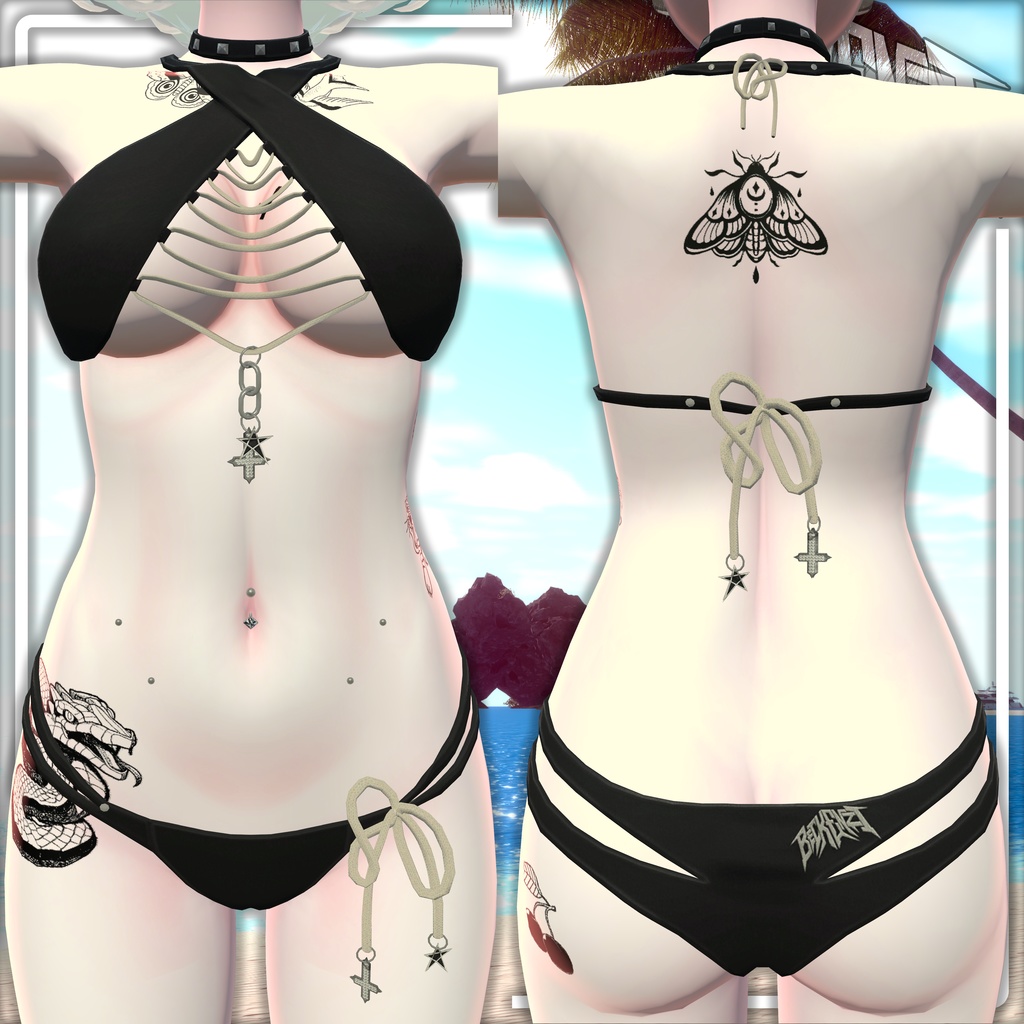 BECKENZI ロープビキニ+中空セーター For Moe/萌, Kikyo/桔梗, Shinra/森羅, Maya/舞夜, Rindo/竜胆, Selestia/セレスティア