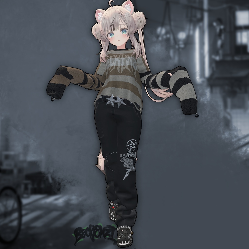 BECKENZI セーター、ベルト パンツ、下駄 For マヌカ/Manuka