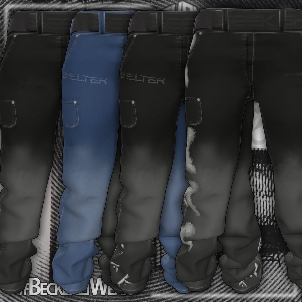 BECKENZI X SHELTER. DENIM PANTS