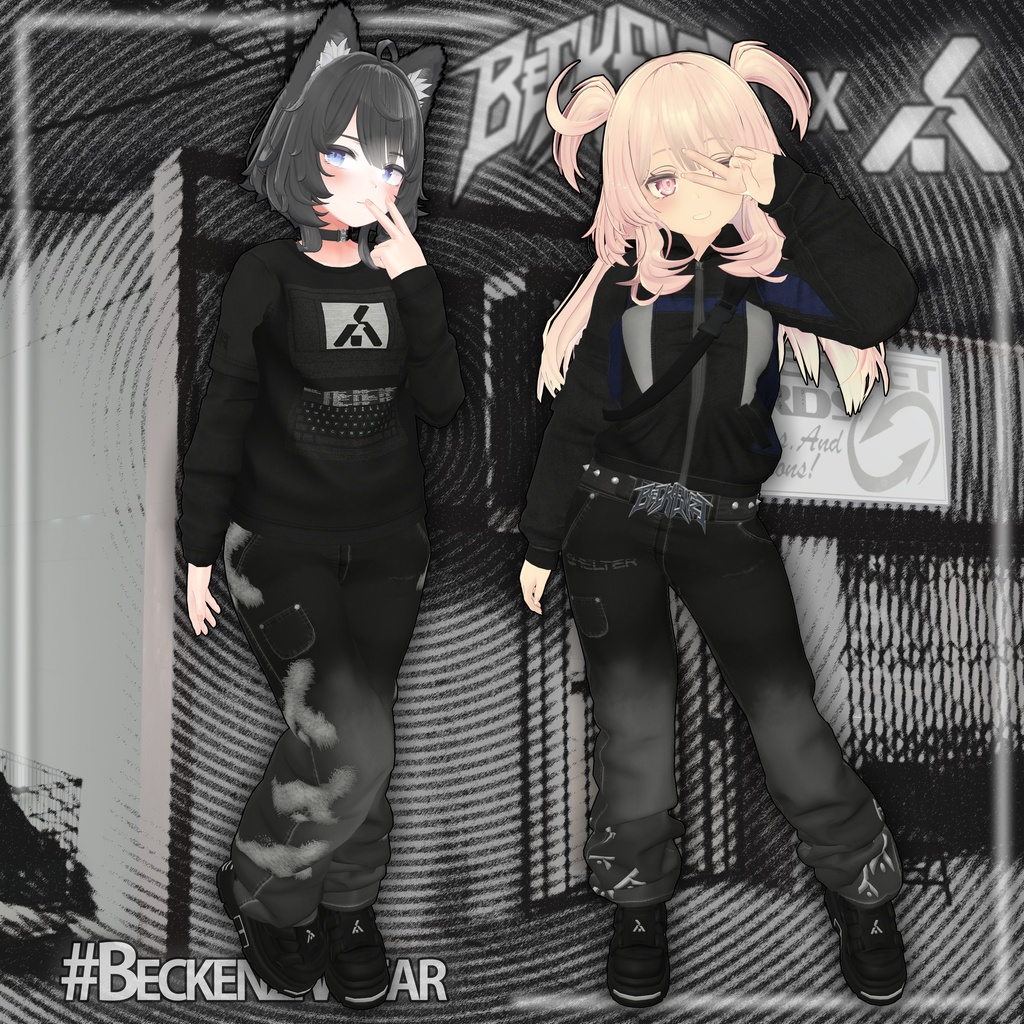 BECKENZI X SHELTER. DENIM PANTS