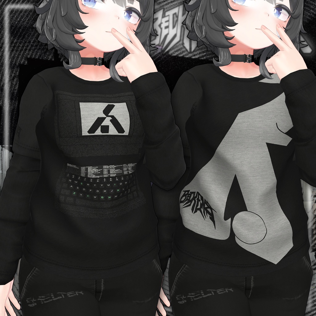 BECKENZI X SHELTER. LAYERED T-SHIRT