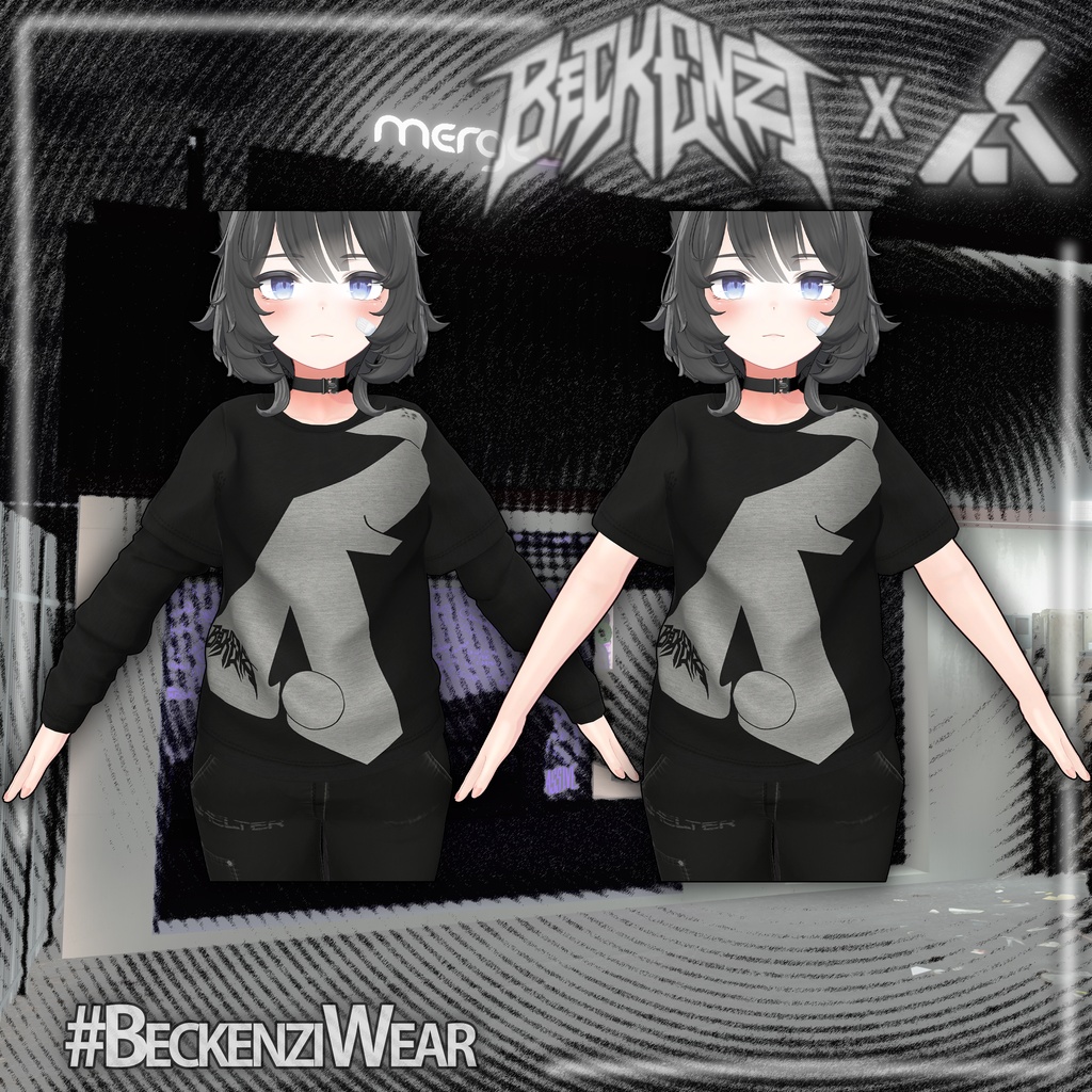 BECKENZI X SHELTER. LAYERED T-SHIRT