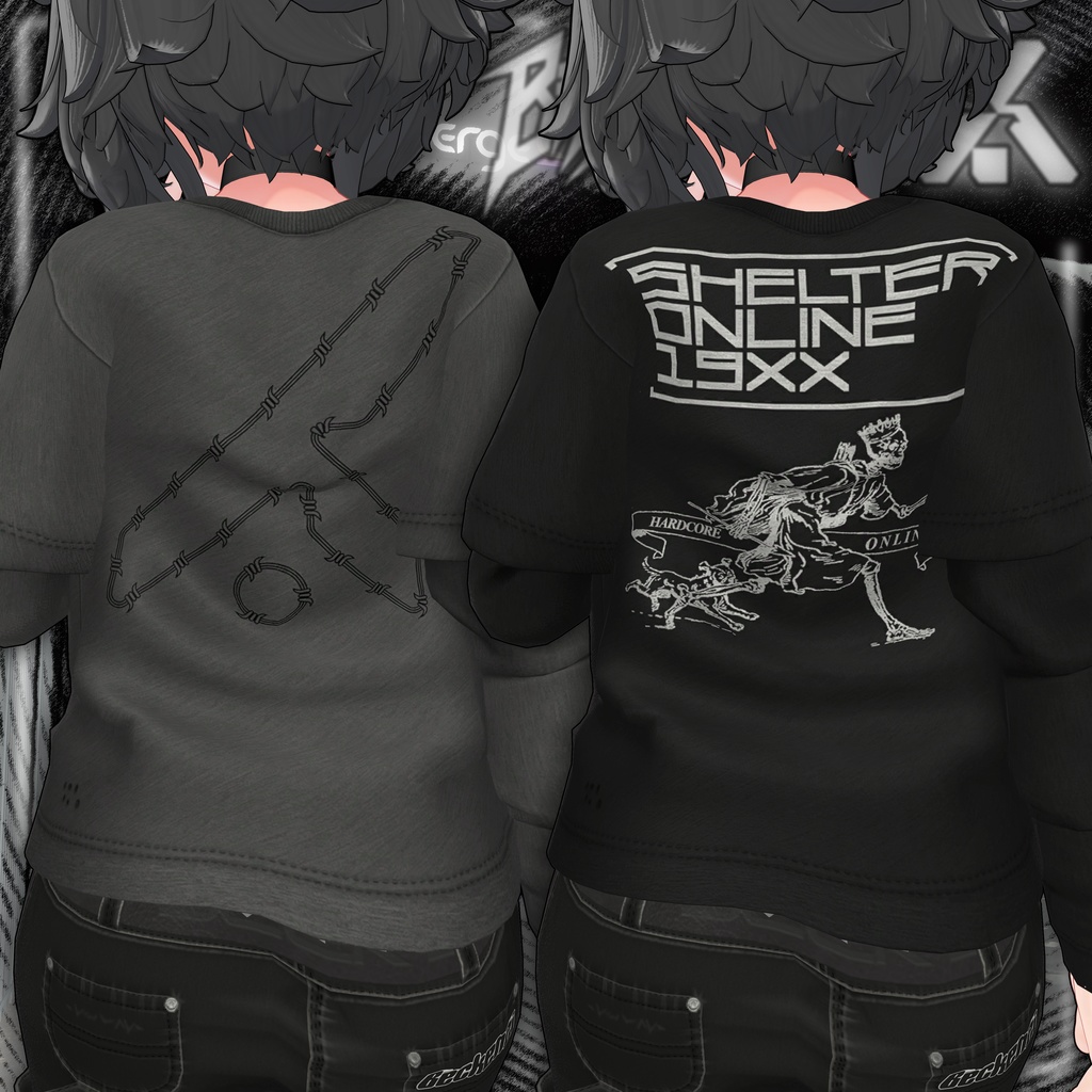 BECKENZI X SHELTER. LAYERED T-SHIRT