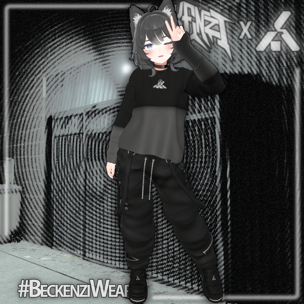 BECKENZI X SHELTER. SWEATSHIRT