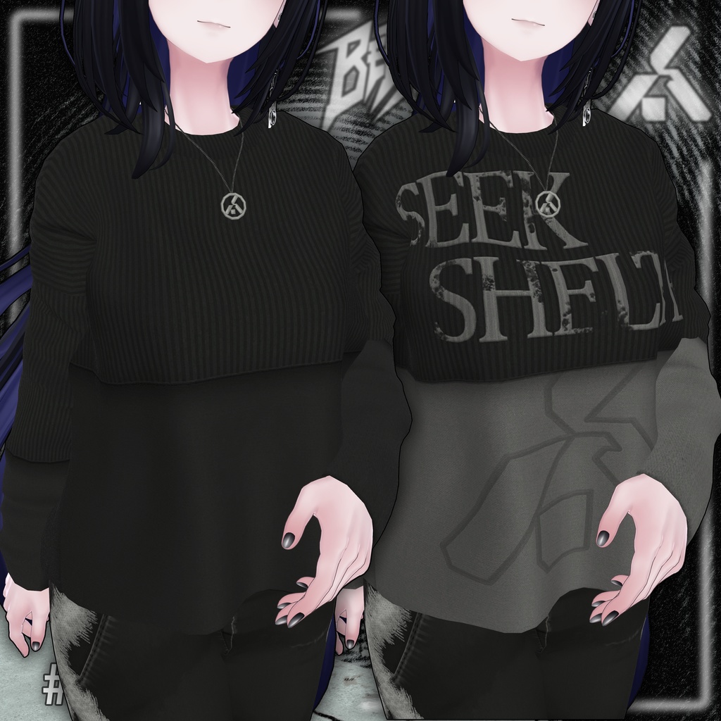 BECKENZI X SHELTER. SWEATSHIRT