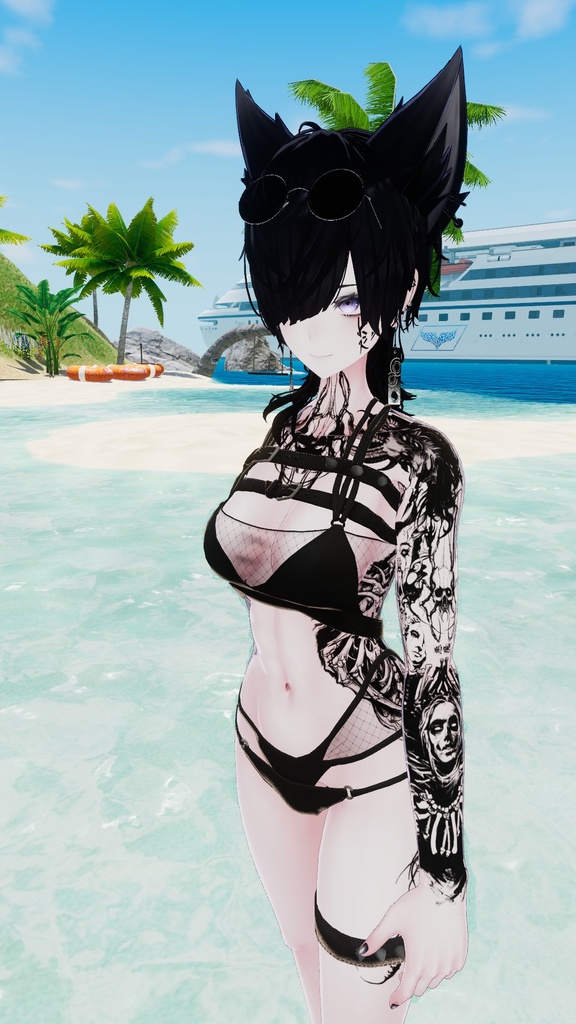 BECKENZI ゴス水着 /Goth Swimsuit