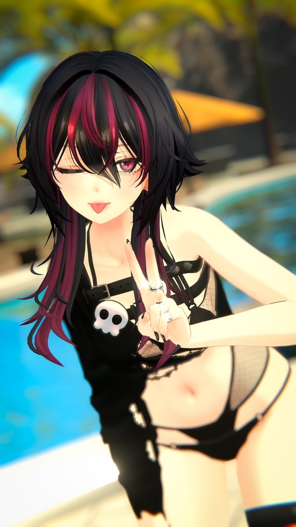 BECKENZI ゴス水着 /Goth Swimsuit