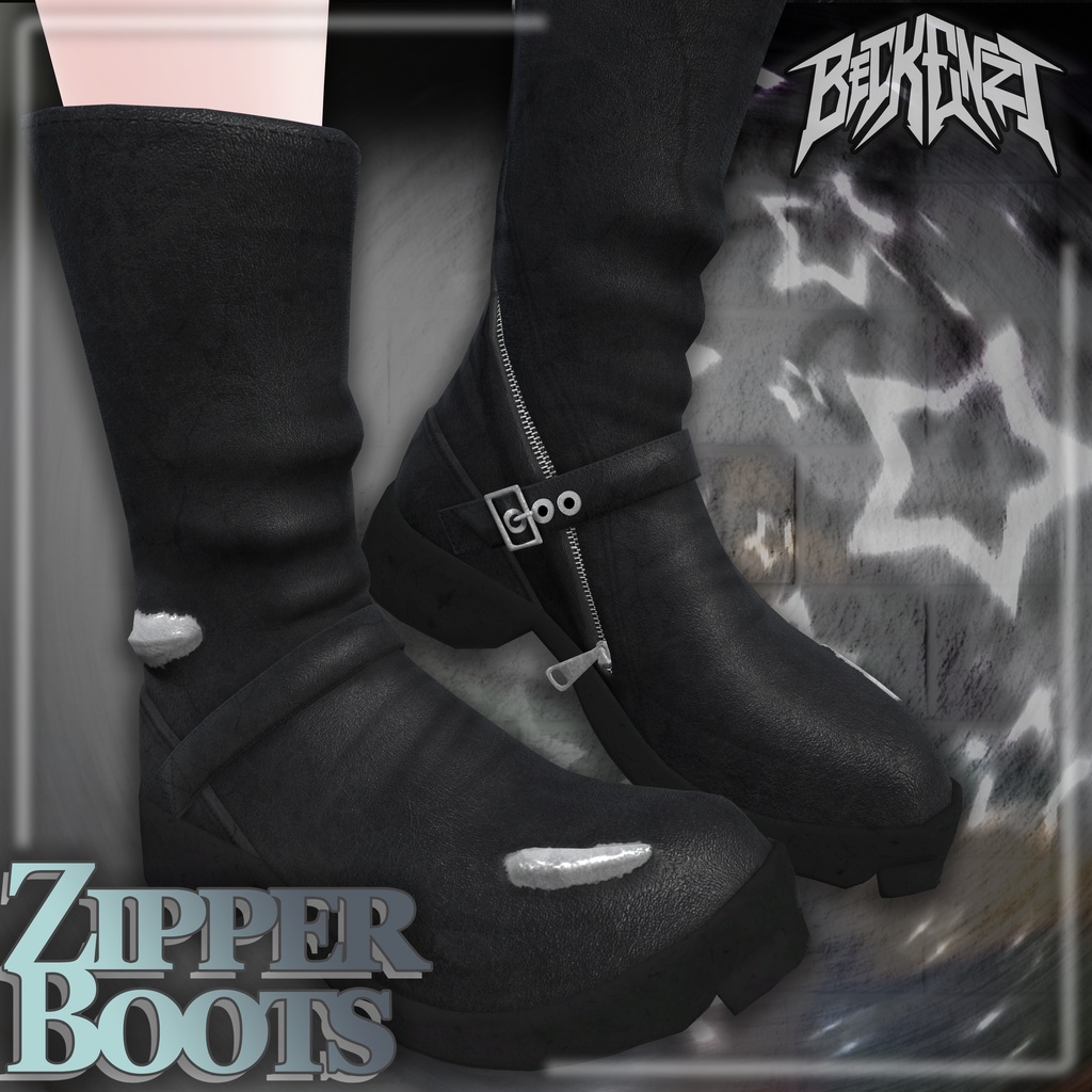 BECKENZI ジッパーブーツ/Zipper Boots