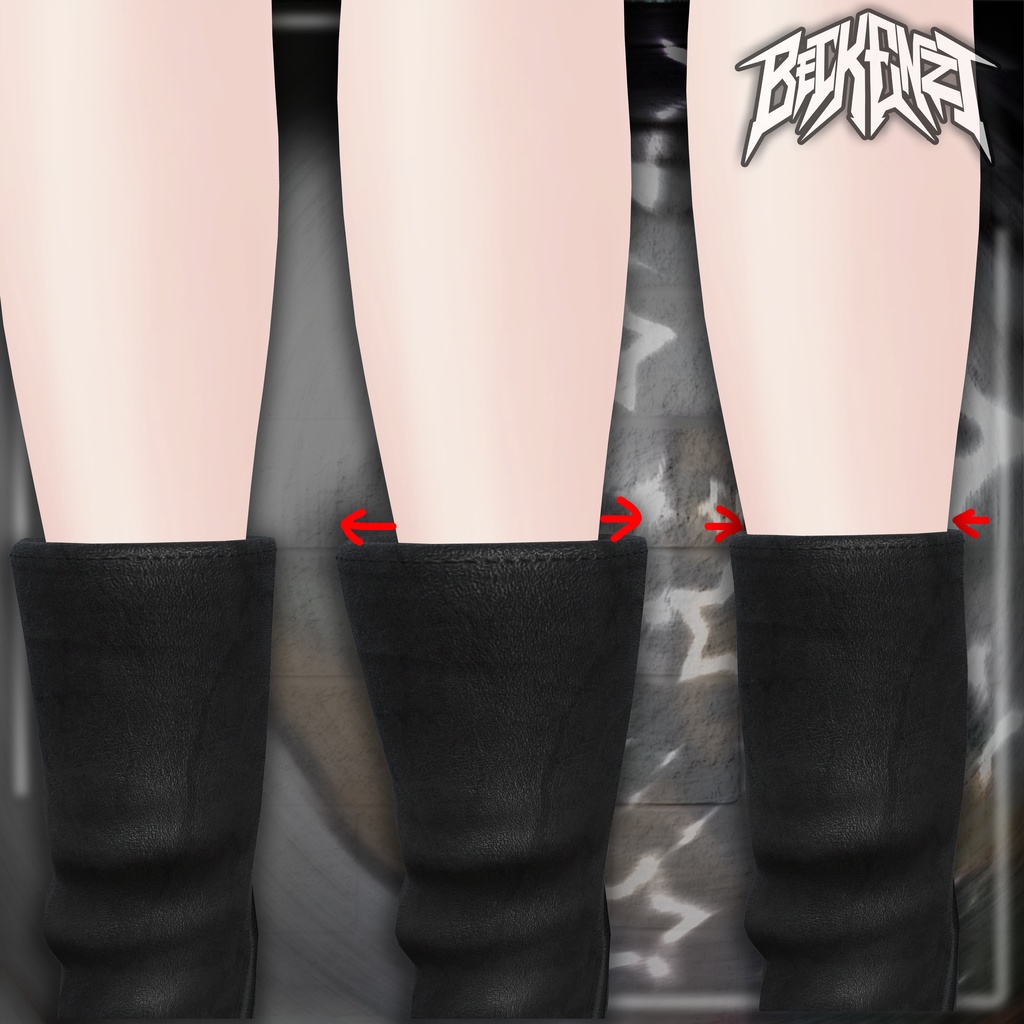 BECKENZI ジッパーブーツ/Zipper Boots