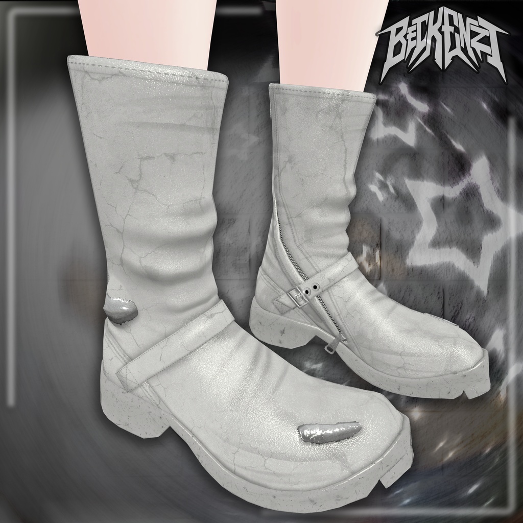 BECKENZI ジッパーブーツ/Zipper Boots