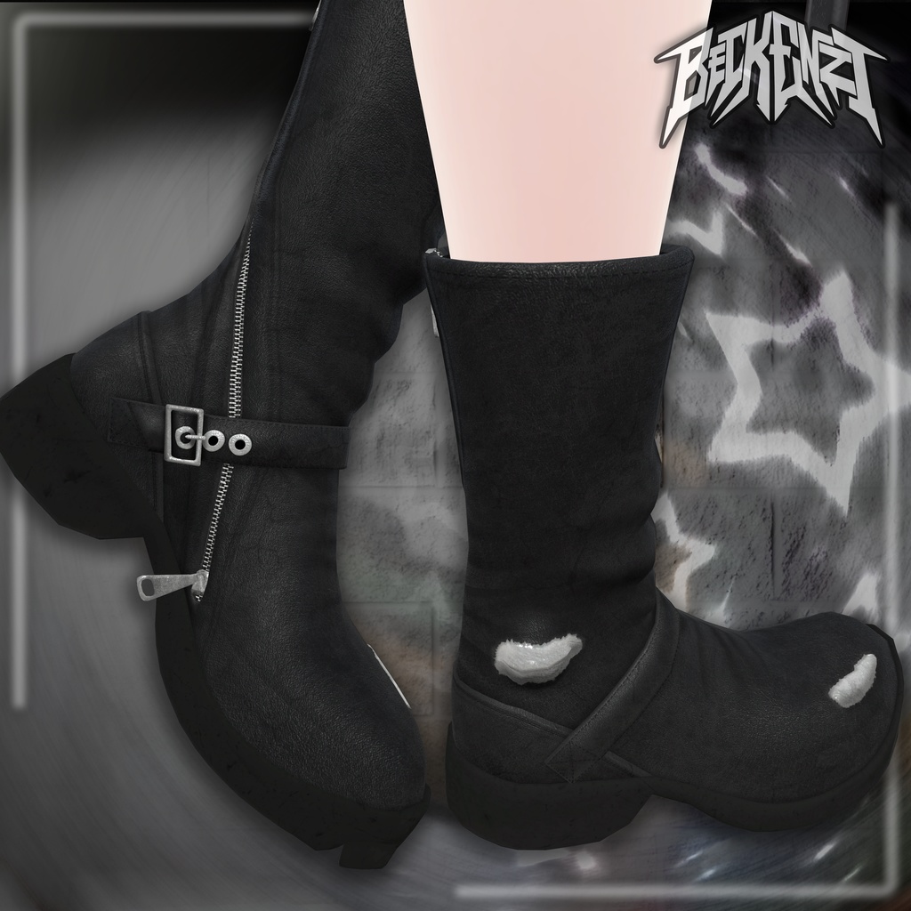 BECKENZI ジッパーブーツ/Zipper Boots