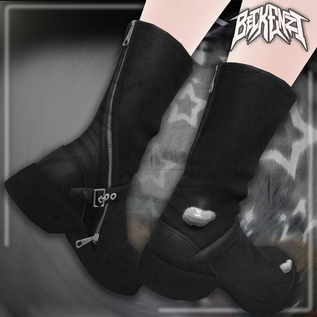 BECKENZI ジッパーブーツ/Zipper Boots