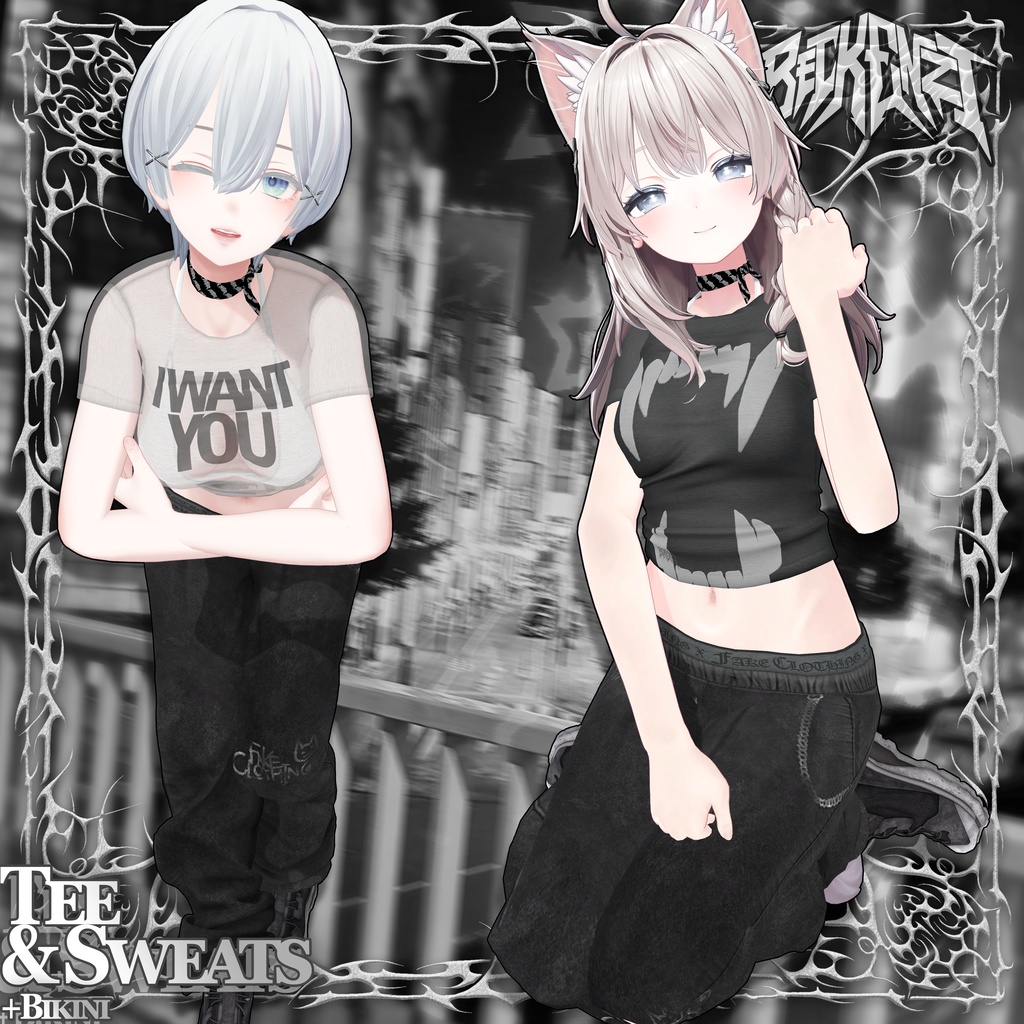 BECKENZI スウェットパンツとTシャツ/ Sweatpants and T-Shirt