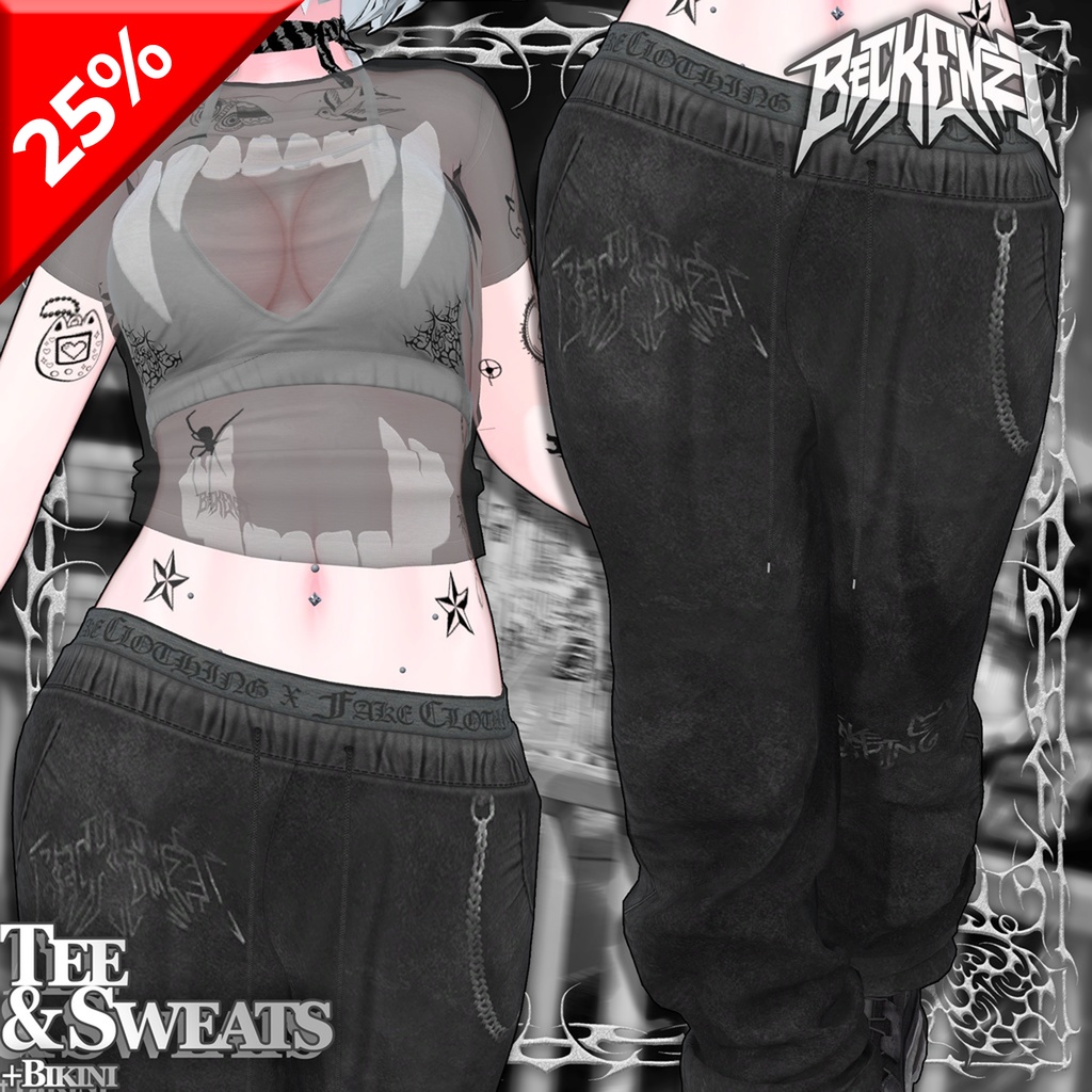 [25%OFF] BECKENZI スウェットパンツとTシャツ/ Sweatpants and T-Shirt [14+アバタ/Avatars]