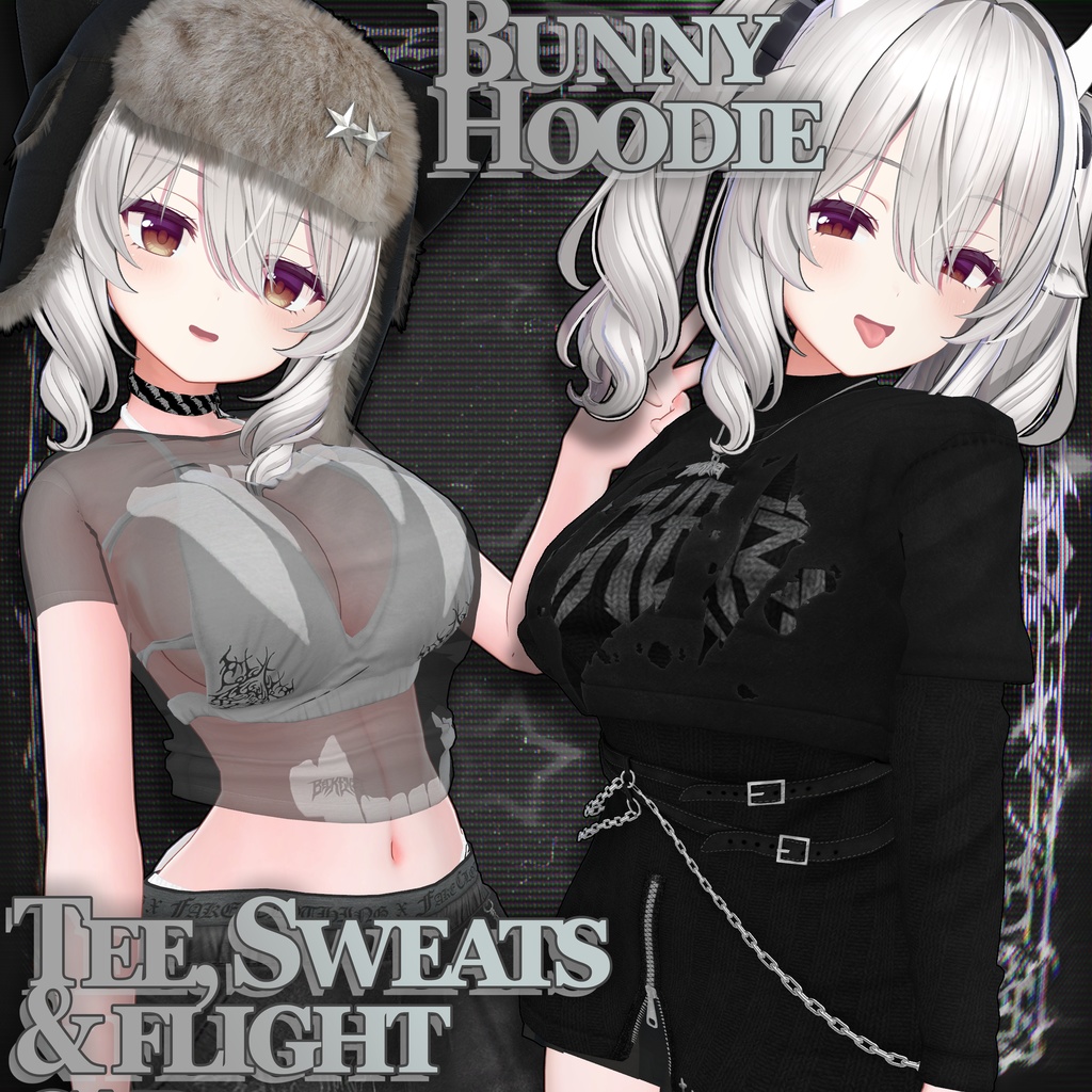 BECKENZI 【ミルティナ】うさぎのパーカーとスウェットパンツとTシャツ/[Milltina]Bunny Hoodie & Sweatpants and T-Shirt