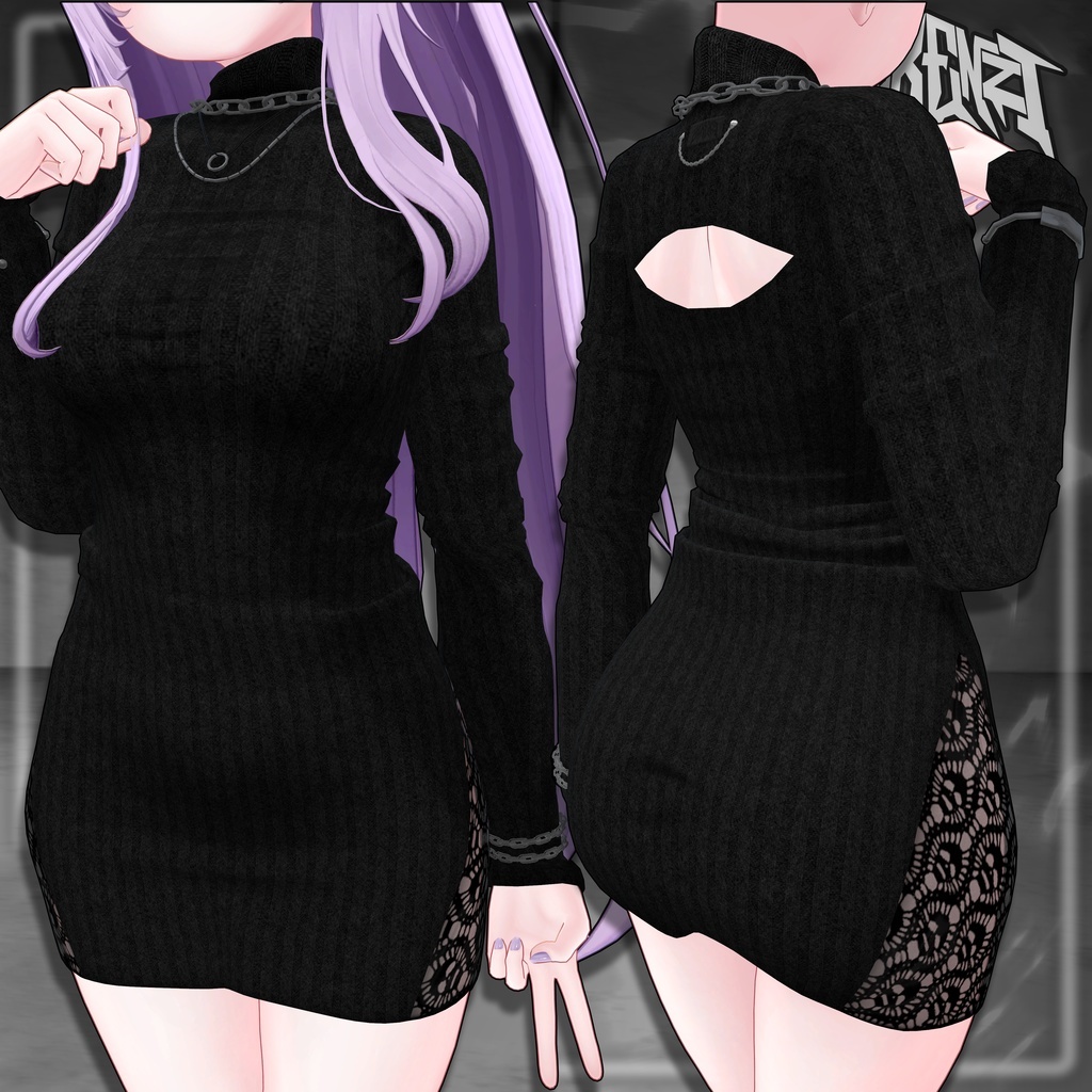 BECKENZI 【ミルティナ】スリムドレスとセーター＆ショートパンツ /[Milltina]Sweater & Shorts and Bodycon Dress 缩略图 3