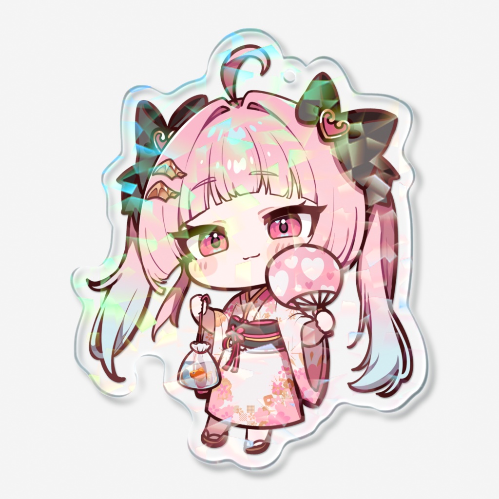 暁羽りい ホログラムアクリルキーホルダー(浴衣)