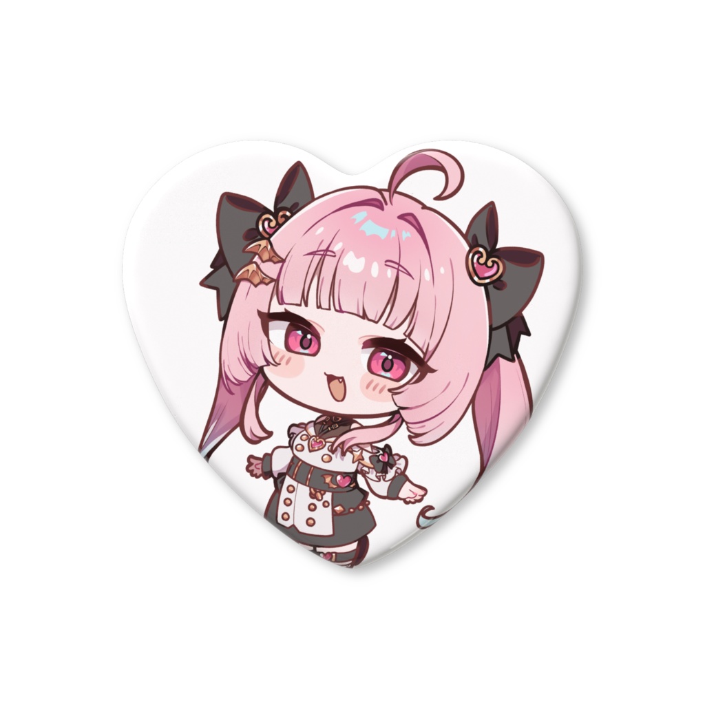 暁羽りい ハート缶バッジ(通常衣装)