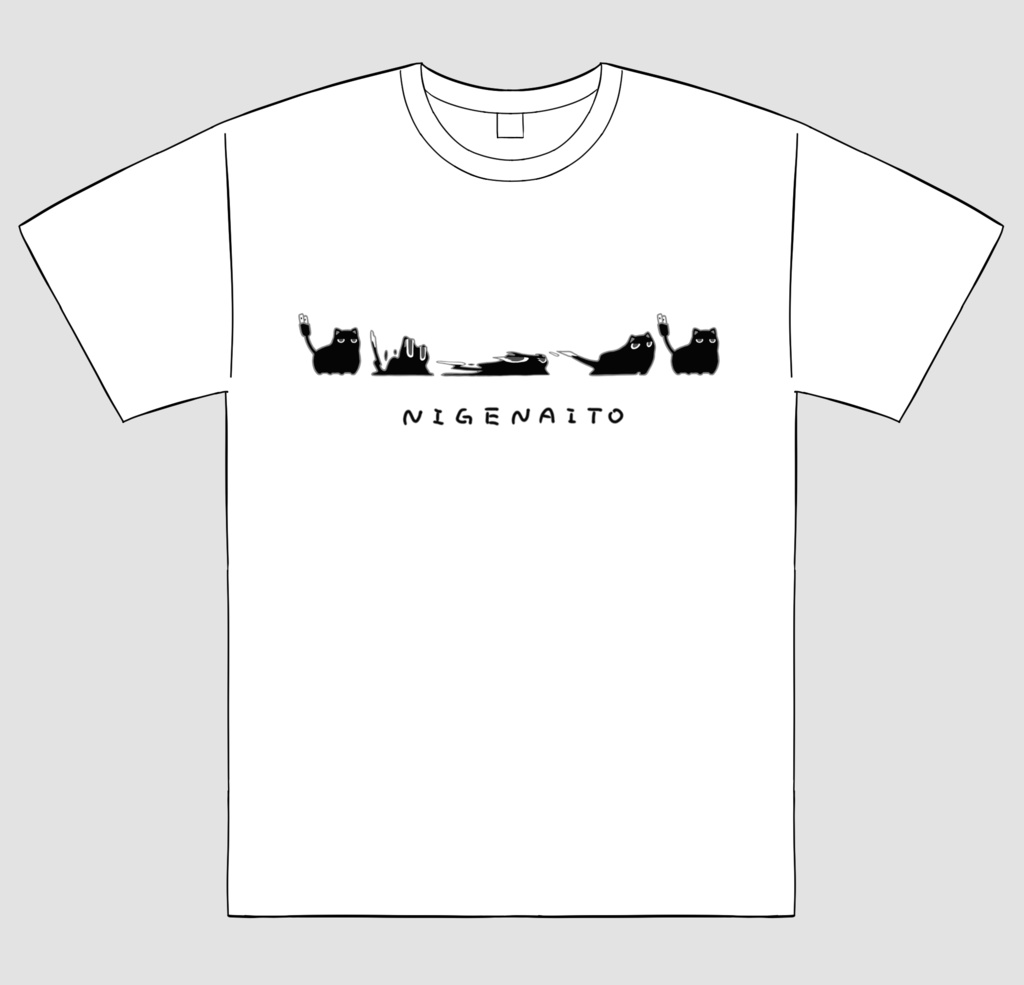 【受注生産】逃げ猫Tシャツ