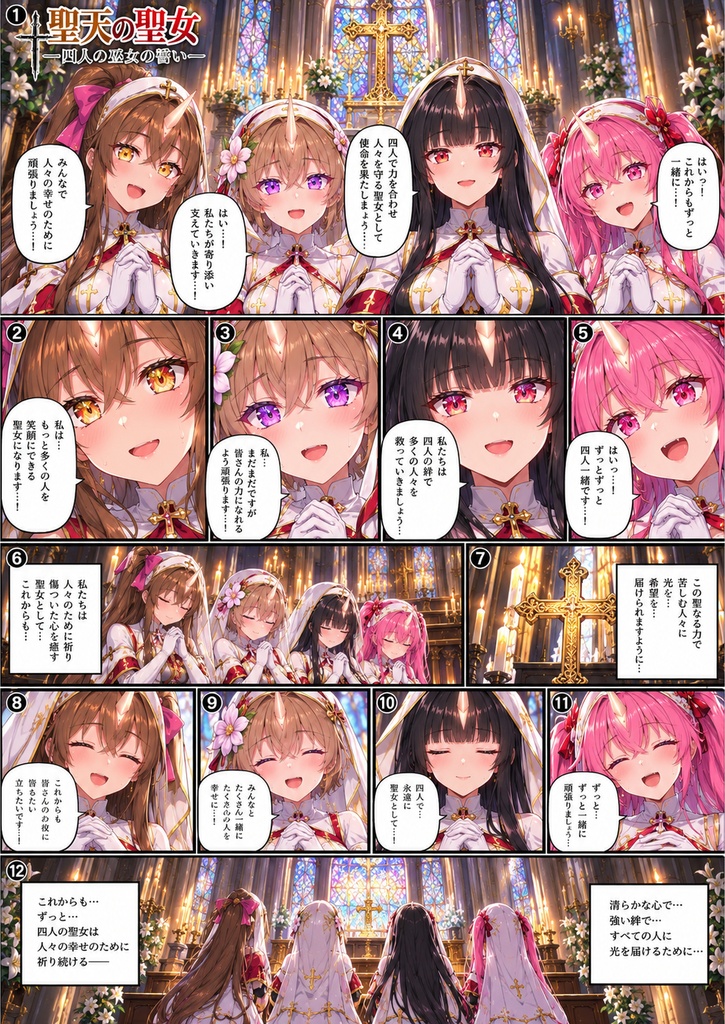 黒シスター麻衣最高の出来💜‪漫画形式💜‪表紙から連想する最高の悪堕ち絵