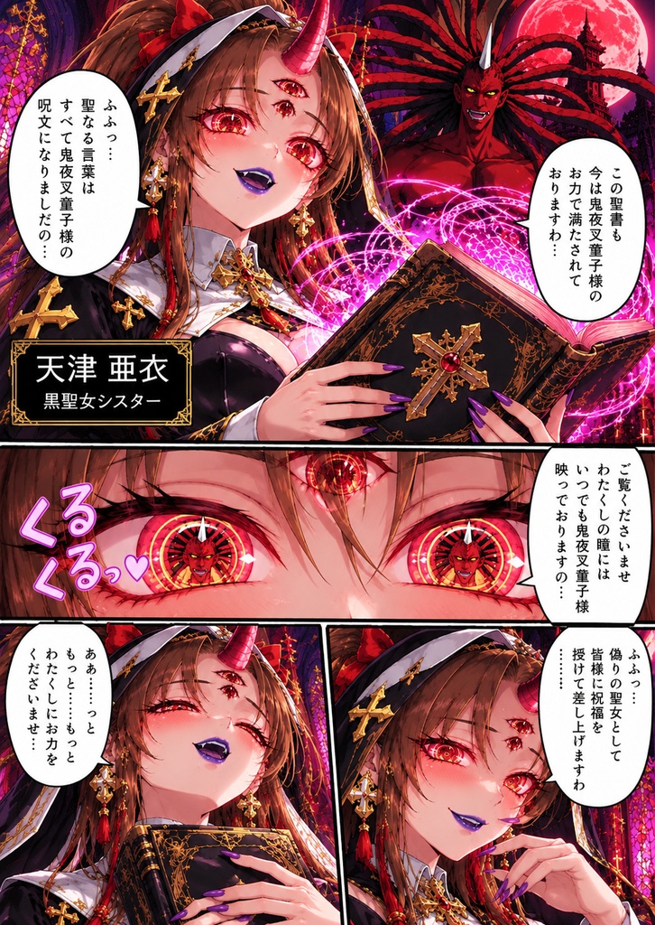 天津亜衣 黒聖女詐欺 — 鬼夜叉童子様の禁断の祝詞これがそのまま売ってます💜‪