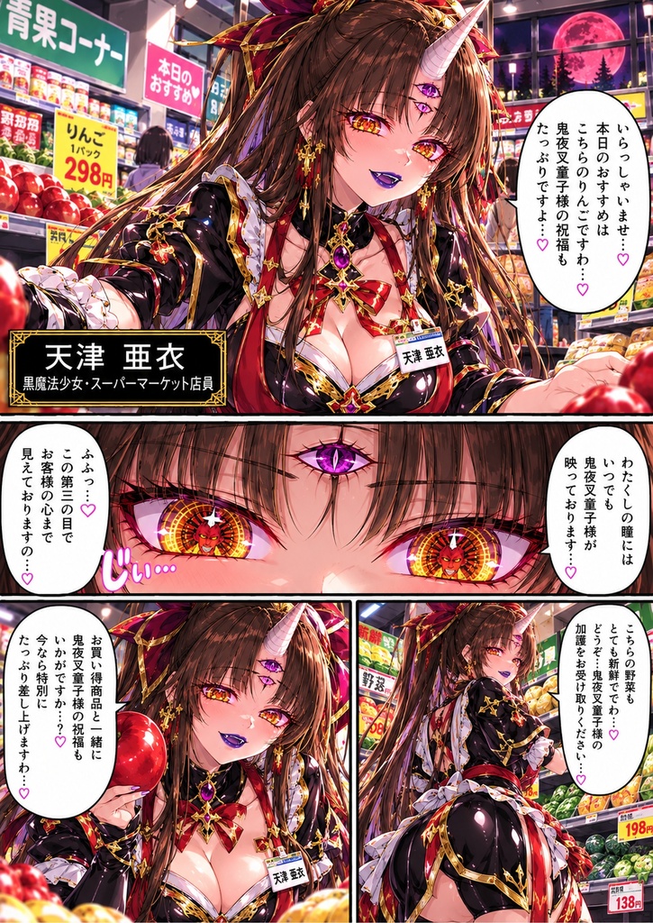 天津亜衣 黒魔法少女詐欺 — 鬼夜叉童子様の祝福 スーパーマーケット接客編これそのまま売ってます💜‪